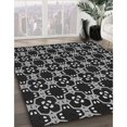 thumbnail image 3 of Ahgly Company Machine Washable Indoor Square Transitional Night Black Area Rugs, 3' Square, 3 of 7