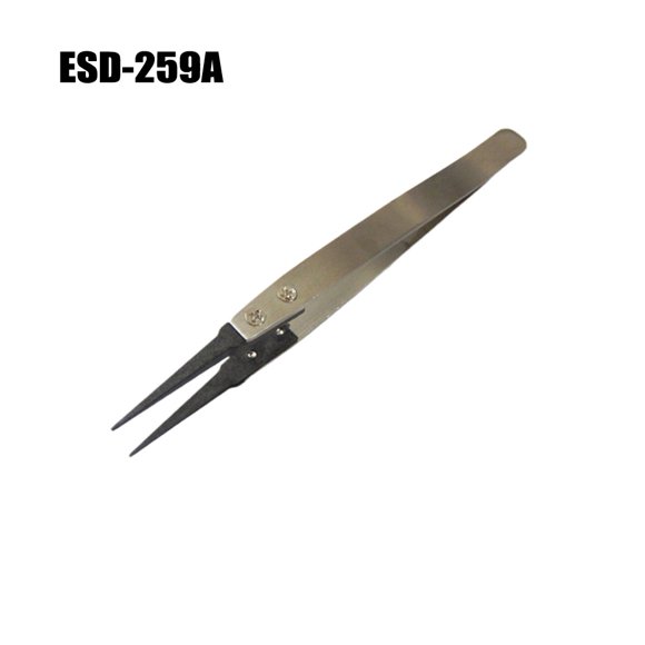 Greenne Esd Anti-Static Tweezers Industrial Tweezers With Replaceable Carbon Fiber Tips
