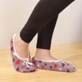 thumbnail image 2 of CHOK Women Soft Fuzzy Furry Home Non-Slip Slipper Socks  Black Hearts  Medium  2 Pairs, 2 of 3