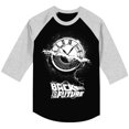 thumbnail image 1 of Back to the Future 80s Clock SyFy Comedy Spielberg Movie Adult Raglan Clock, 1 of 1