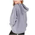 thumbnail image 4 of Milgrthf Chandails à Capuchon et Chandails Molletonnés pour Filles avec Écusson en Forme de Cœur, Épais, Manches Longues, Col Ras du Cou, Chandail à Capuche à Enfiler pour Préadolescente, Gris, 3 Ans, 4 of 4