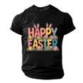 thumbnail image 3 of Plebaso T-Shirts de Pâques pour Hommes à Manches Courtes, Col Rond, T-Shirt Graphique, Hauts Imprimés, T-Shirts Décontractés d'Été pour Hommes, 3 of 6