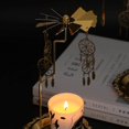 thumbnail image 4 of ziyahi Gold Candle Holder Rotating Tea Light Holder Candleholder Decor D, 4 of 7