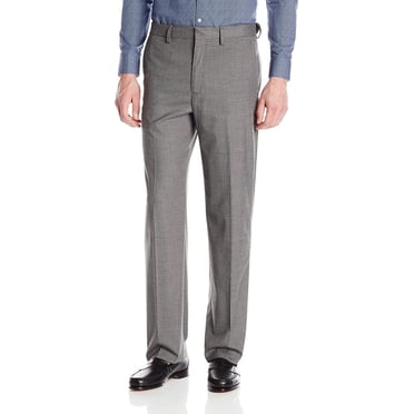 Haggar Men's J.m Premium Performance Stretch Stria Plain Front Suit Separate Pant, Medium Grey, 32W x 30L