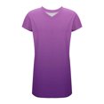 thumbnail image 4 of LOVZFMLL Robes d'Été pour Femmes T-Shirt Décontracté Ample Robe Droite Col en V Manches Courtes Basique Tenues Quotidiennes Violet B TG, 4 of 5