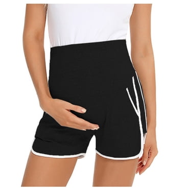 Birdeem Pantalon pour Femmes Enceintes à Taille Haute avec Soutien du Ventre, Shorts à Porter avec Double Fente, Shorts à Jambe Grand et Pyjama