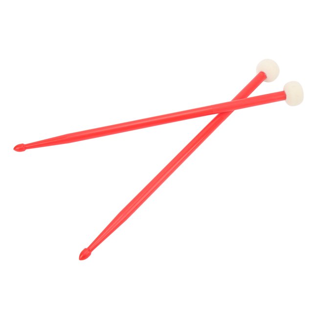 Accessoire de Tambours Maillets, Ensemble de Maillets à Double Tête Portable avec Poignée en Nylon pour Jouer Rouge