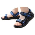 thumbnail image 4 of dmqupv Toddler Sandals Boys Boys Sandals Comfortable Soft Sole Open Toe Sandals Fashionable Wedge Heel Beach Sandals Blue,Size for US 5, 4 of 8