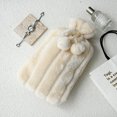 thumbnail image 3 of Hot Water Bag Rubber Inner Tank Large Water Injection Port with Plush Cover Autumn Winter Water Refill Hand Warm Water Bag, 3 of 8