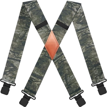 Qcwqmyl Bretelles Camouflage pour Hommes – Bretelles de Travail Robustes avec Pinces pour Se Tenir en Main