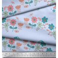 thumbnail image 2 of Soimoi Rayon Fabric Floral,Tree & Owl Kids Print Fabric by Yard 42 Inch Wide, 2 of 3