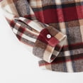 thumbnail image 3 of PatPat Family Matching Solid Ribbed Spliced Plaid Belted Dresses and Long-sleeve Button Up Shirts, 3 of 6