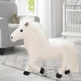 thumbnail image 4 of Animaux en Peluche Cheval Jouets en Peluche Câlins Poupée Douce Confortable Décorative pour Blanc, 4 of 8