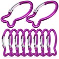 thumbnail image 2 of 10pcs Carabiner Clips Fish Shaped Carabiner Aluminum Carabiner Outdoor Carabiner Spring Snap Clips, 2 of 5