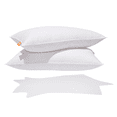 thumbnail image 3 of White Goose Feather Pillow - Soft Support - Standard Size Two Pack, 3 of 8