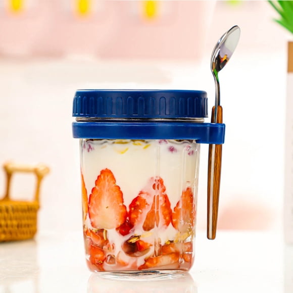 Clearance Items!Ymkly Office Supplies,Ember Mug,Overnight Oatmeal Jars With Spoon And Lids Airtight Oatmeal Containers With Measurement Marks Mason Jars With Lids For Oatmeal Con,Kitchen Utensils