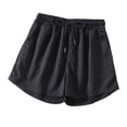 thumbnail image 5 of Diufon Womens 3PCS Jogger Shorts Elastic Waist Drawstring Yoga Shorts Solid Color Shorts with Pockets, 5 of 5