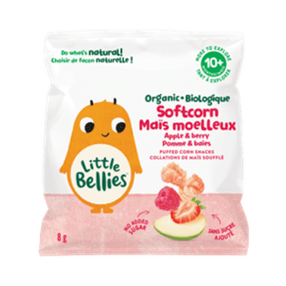 Little Bellies Organic Apple Berry Soft Corn 10+ Months, 8gr
