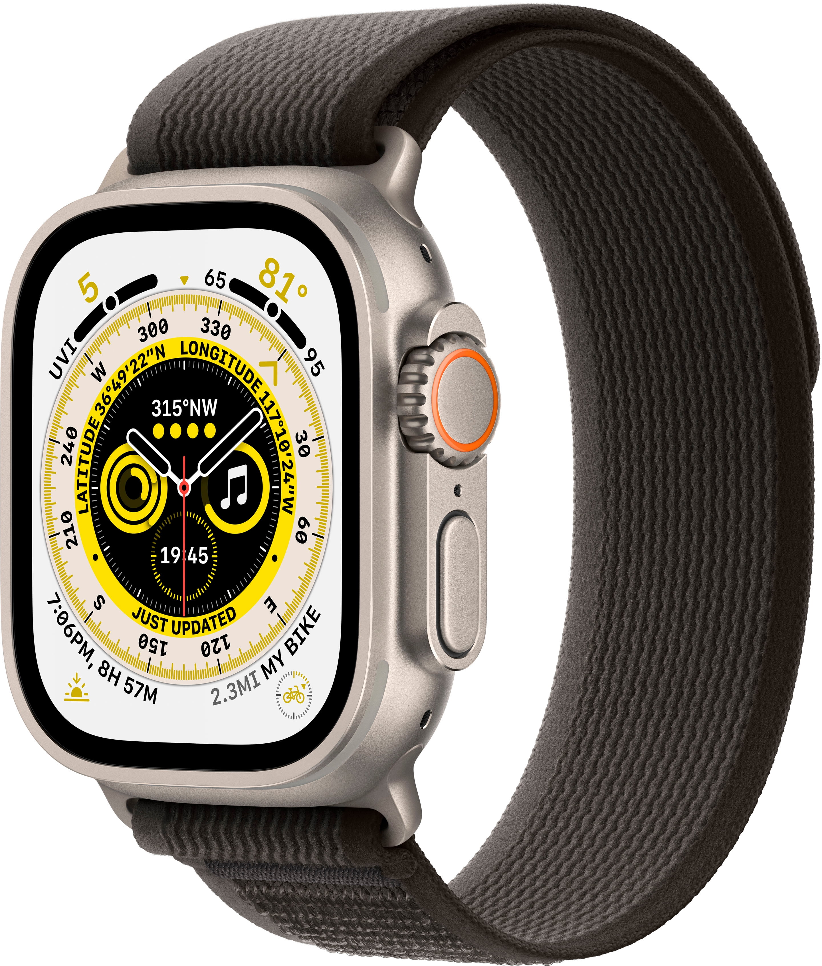 Refurbished Apple Watch Ultra 49mm Titanium - Black Trail Loop MQF43VC/A