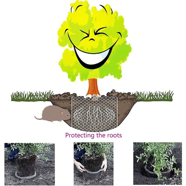 Plant Root Basket,Plant Root Guard Gopher Wire Basketfor Plants Roots Plant Root Protection Wire Mesh Bag Rugged and Tough