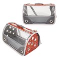 thumbnail image 2 of Small Pet Carrier for Small Dogs and Cats - Waterproof Soft Pet Travel Bag with Meshed Window - TSA Approved Pet Carrier for Cat Travel Bag - 7.9 x 13.8 x 7.9 Inch - Orange-Patterned, 2 of 8