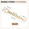 thumbnail image 2 of 2 Pack Purse Strap Extender 5.9-Inch, Bag Extender Chain Light Gold, 0.6 Width, 2 of 7