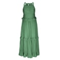 thumbnail image 3 of fatyb Robe d'Été 2025 pour Femmes Sans Manches à Volants à Étages Robe Maxi Fluide Décontractée Longue pour la Plage, 3 of 6