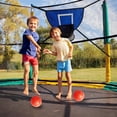 thumbnail image 4 of BotaniNest Trampoline Basketball Hoop Goal Kit Trampoline Basketball Attachment With Enclosure 1 Mini And 1 For Kids Adults Indoor Outdoor Play Game Easy To Install, 4 of 6