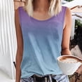 thumbnail image 2 of Dealovy Plus Size Tank Tops for Women Sleeveless Round Neck Basic Top Gradient Color Dressy Blouses, 2 of 4