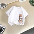 thumbnail image 4 of T-shirt d'Été à Manches Courtes et Col Rond Imprimé Mode Mignon pour Filles Juniors Petites Filles Crop Top 4t, 4 of 4
