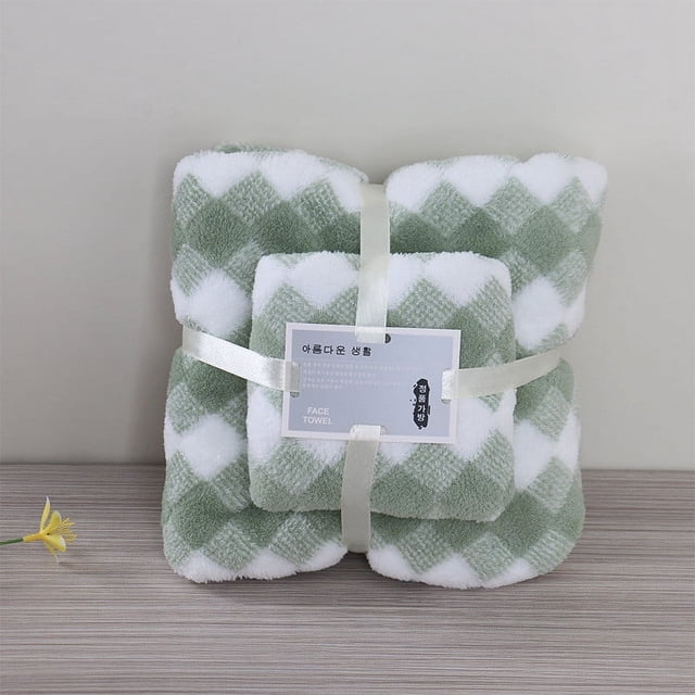 RKSTN Towels DiamondCoral Velvet Towel Bath Towel Set, Daily Use Soft Absorbent Mother Towel, Face Washing Towel, Bath Towel Soft & Absorbent Bath Towels