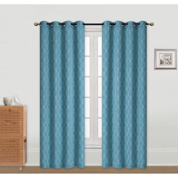 Panneau Jacquard W 8 Grom (Arbre) (Bleu) (84 ") - Ensemble De 2