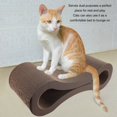 thumbnail image 3 of Corrugated Cat Scratching Bed, Lounge Shaped, Strong and Solid, Protects Home Furniture, Reversible Feature, Satisfies  Instincts, for All Types of Cats, with Dual Purposes, 3 of 7