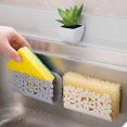 thumbnail image 1 of Dish Cloths Rack Suction Sponge Holder Clip Kitchen Bathroom Organizer Rack Clip Rag Storage Rack Kitchen Bathroom Organizer Wall Mounted Shelf, 1 of 7