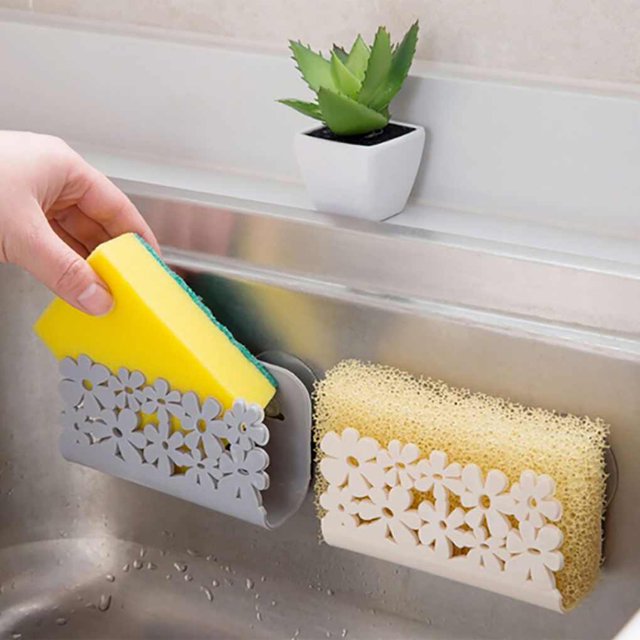 Dish Cloths Rack Suction Sponge Holder Clip Kitchen Bathroom Organizer Rack Clip Rag Storage Rack Kitchen Bathroom Organizer Wall Mounted Shelf