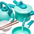 thumbnail image 3 of relayinert Plastic Kitchen Pretend Play Utensils Cookware Toy for Baby Girls Boys Green, 3 of 4