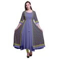 thumbnail image 1 of Bimba Printed Anarkali DressForWomen Indian Kurti Sleeveless Flared Kurta, 1 of 6