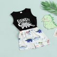 thumbnail image 2 of Boys Sets Letter Crew Neck Sleeveless Vest Tree Shorts, 2 of 6