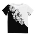 thumbnail image 5 of Penkiiy T-Shirts Garçons Filles T-Shirts Graphiques Imprimés 3D T-Shirts Col Rond Manches Courtes pour Enfants 4-5 Ans Blanc, 5 of 5