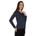 thumbnail image 2 of Inkmeso Solid Button Henley T-shirt For Womens Casual BasicLong SleeveTee T-shirts, 2 of 7