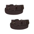 thumbnail image 1 of CTM®  Elastic Braided Belt with Covered Buckle (Pack of 2) (Men's), 1 of 3