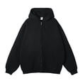 thumbnail image 3 of Ediodpoh Mens Zip up Hoodie Long Sleeve Full Zip Hooded Sweatshirt Pullover with Pocket Mens Sweatshirts Black XL, 3 of 3