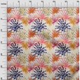 thumbnail image 3 of oneOone Tissu Polyester Spandex Orange Feuille Tropicale avec Texture Matériel de Robe Tissu Imprimé Tissu au Mètre 56 Pouces de Large, 3 of 4