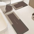 thumbnail image 2 of Ohufall 47in 3 Piece Bathroom Mat Set Rubber Back Non Slip Super Absorbent Washable For Home Hotel Shower, 2 of 9