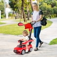 thumbnail image 3 of Costway Kids Ride on Push Car Mercedes-Benz Licensed 3-in-1 Sliding Car Red, 3 of 11