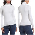 thumbnail image 4 of T-shirt Col Roulé Manches Longues Ajusté Extensible Basique Noir TG, 4 of 6