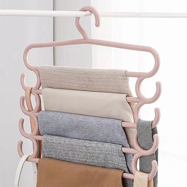 Vaidha Trouser Rack 5 Tier Hanger Closet Hanging Pants Special Hanger Home Pants Clip Pants Multi Layer Multifunctional Pants Hanging Storage
