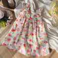 thumbnail image 2 of MEZZALL Robe à Manches Volantées pour Tout-Petites Filles, Imprimés de Fleurs Colorées, Robe de Danse et de Fête, 6-7 Ans, Robe d'Été Élégante pour Bébé, 2 of 4