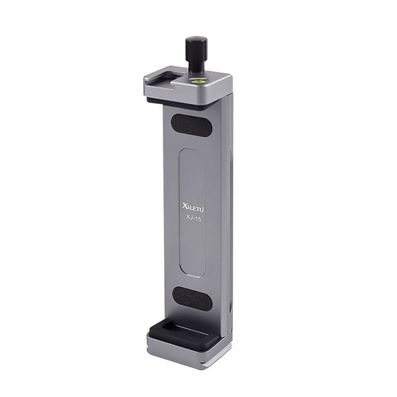 XILETU XJ15 Smartphone Tablet Tripod Mount Phone Holder Clamp Aluminum Alloy 12.5cm-23cm/4.92in-9.05in Adjuatable Width with Cold Shoe Mount 1/4in Threaded Holes Compatible with Smartphone iPhone