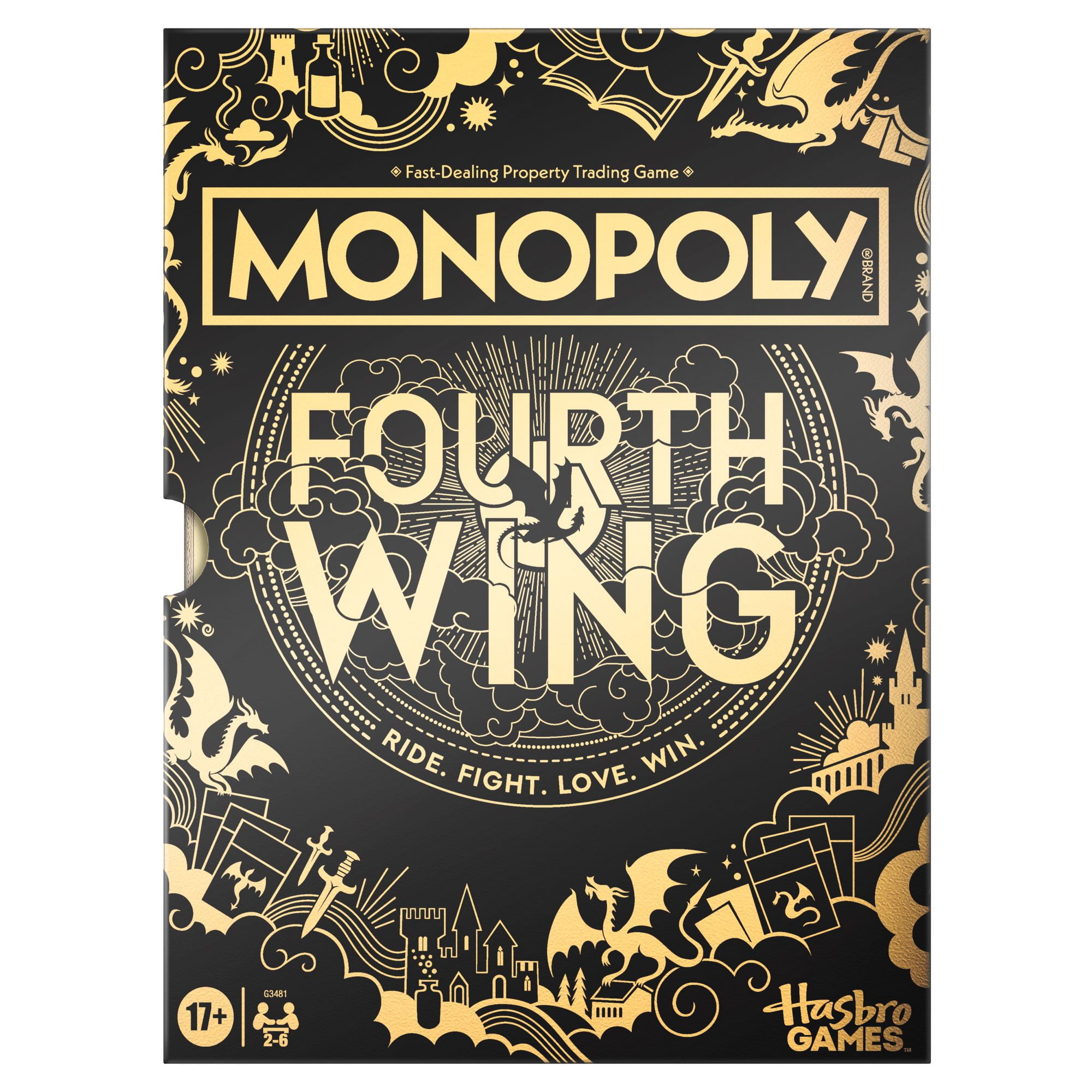 Monopoly Fourth Wing Edition Board Game, Officially Licensed Game for Ages 17+